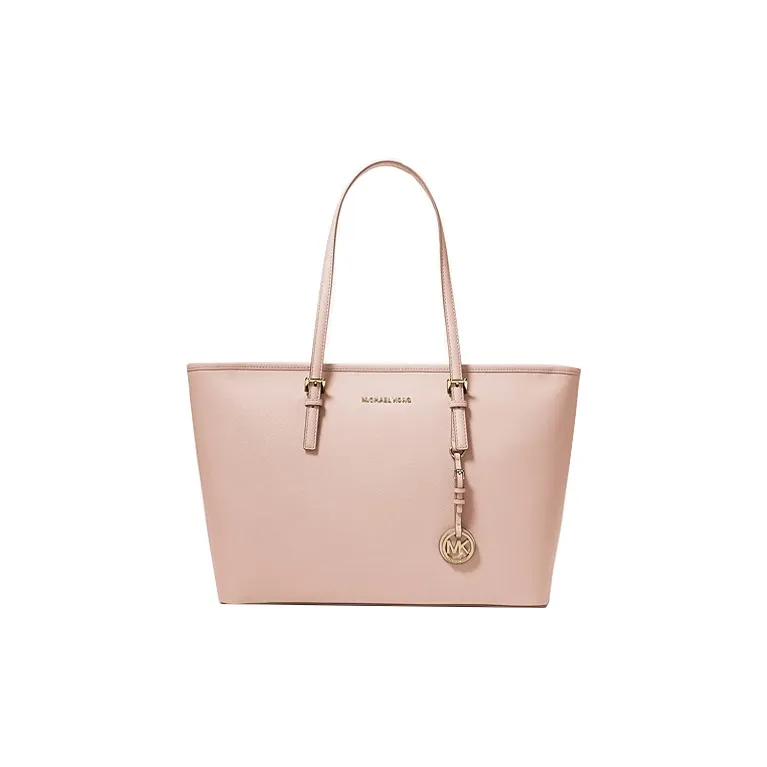 MICHAEL KORS Jet Set Leather Tote Bag, Shopping Bag, Handbag, Shoulder Bag Medium Size Women's Cherry Blossom Pink-0