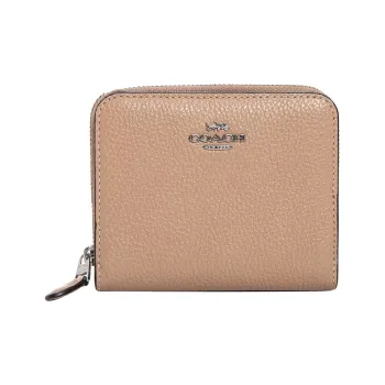 COACH Billfold Wallet Leather Wallet Small Size Women's Nude Pink