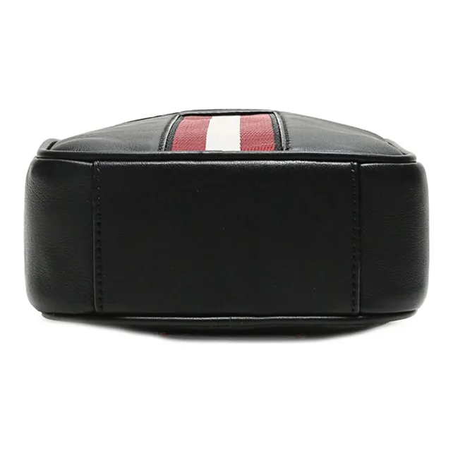 BALLY Leather Shoulder Bag, Crossbody Bag Regular Men's Black-6
