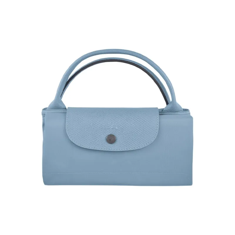 LONGCHAMP Fabric Travel Bag Dumpling Bag Handbag Large Size Women's Lake Blue-3