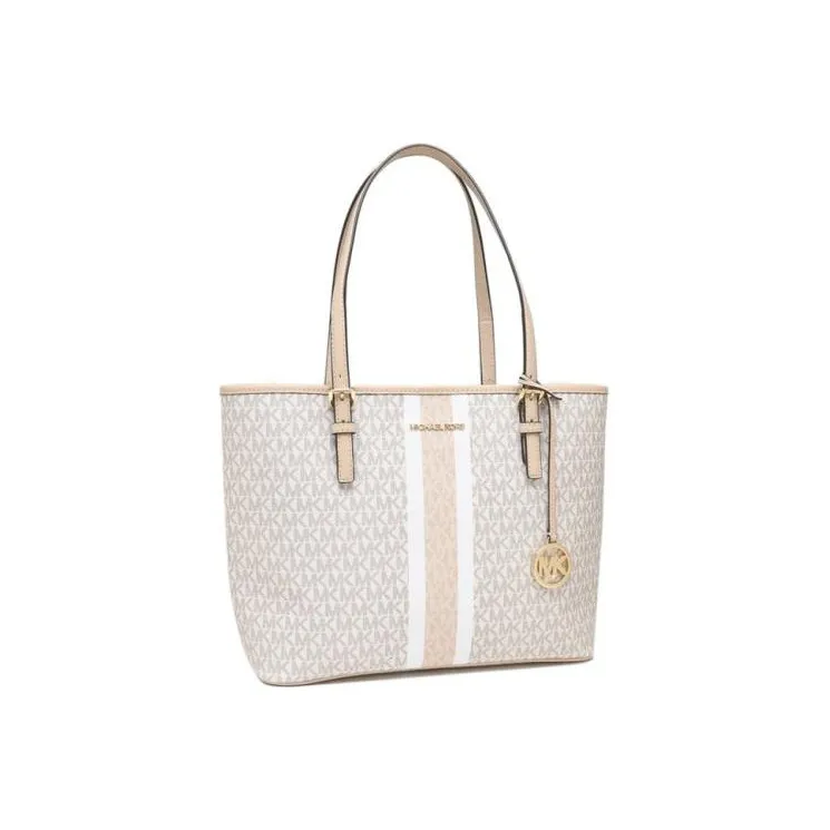 MICHAEL KORS Jet Set Canvas Handbag Regular Women's Pink/Ecru-1