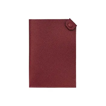 HERMES Tarmac Cow Leather Passport Wallet Women's Hermes Red