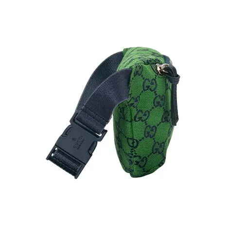 GUCCI Canvas Waist Bag Chest Bag Kids' Green/Dark Blue-2
