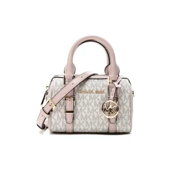 MICHAEL KORS Bedford Artificial Leather Boston Bag One Shoulder Handbag Crossbody Bag Mini Women's Nude Pink