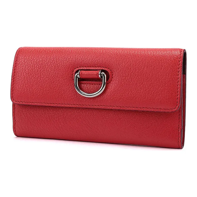 Burberry Leather Wallet Women's Bright Red-1