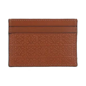 LOEWE Leather Card Holder, Wallet Women's Brown