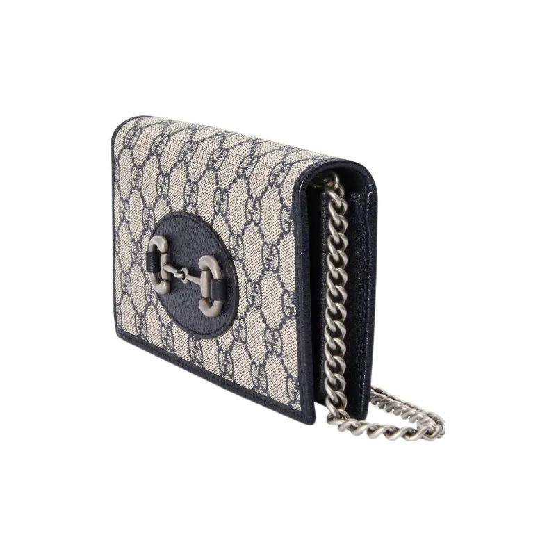 GUCCI Canvas Bag, Crossbody Bag Women's Blue/Beige-1