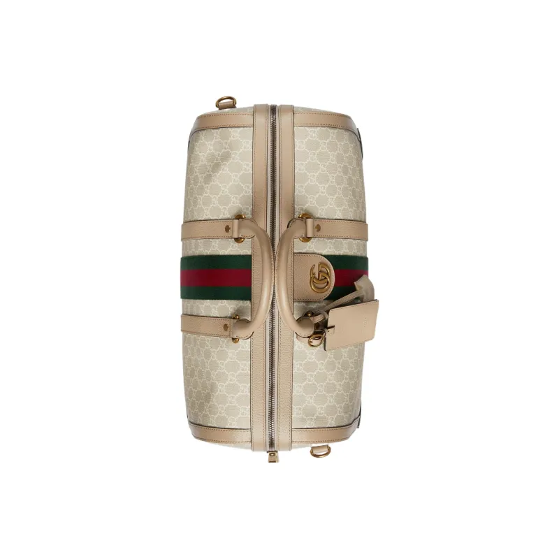 GUCCI Ophidia Canvas With Leather Travel Bags Shoulder Bag Crossbody Bag Handbag Women's White & Pink-5
