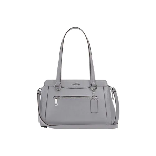 COACH Kailey With Leather Handbags Crossbody Bags Large Size Women's Granite Gray
