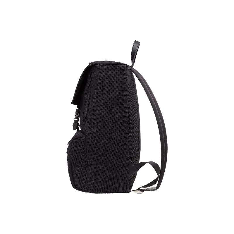 FENDI Fendiness Nylon Plain Weave Fabric Backpack Men's Black-1