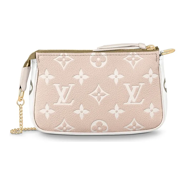 LOUIS VUITTON Mini Pochette Accessoires Khaki Green/Beige/Cream-4