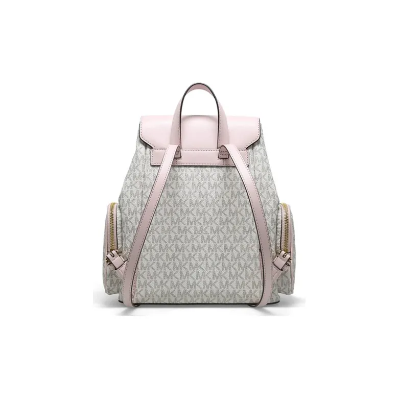 MICHAEL KORS Jet Set Artificial Leather Backpack Medium Size Women's Vanilla Patch Pink-2