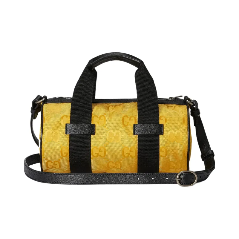 GUCCI Nylon Cylinder Bag Crossbody Bag Shoulder Bag Unisex Yellow-5
