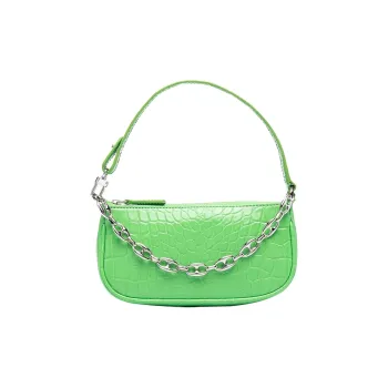 By Far Embossed leather Chain Bag