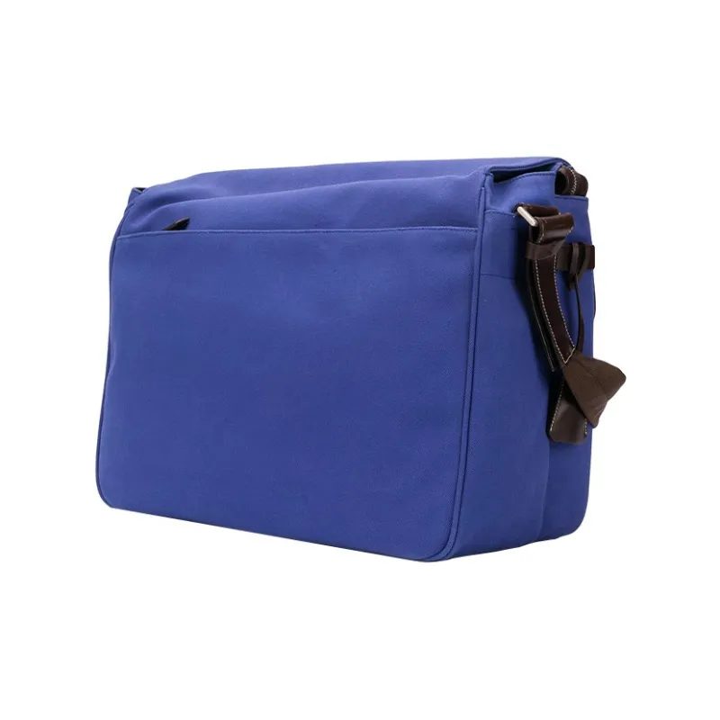 PRADA Cotton Shoulder Bag Men's Blue-1