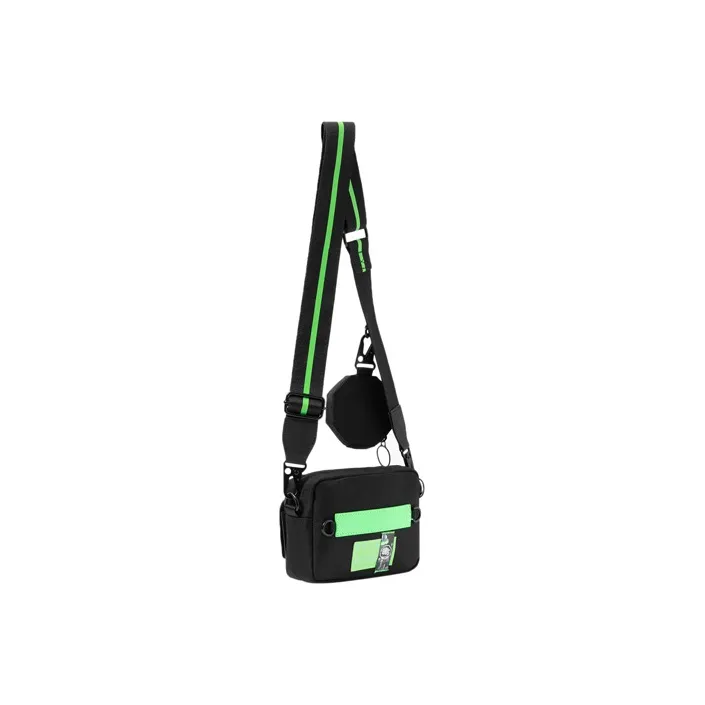 LiNing Fabric Shoulder Bag, Crossbody Bag Regular Unisex Neon Green-1