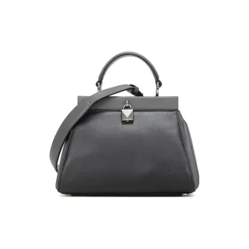 MICHAEL KORS MK Gramercy Leather Shoulder Bag, Crossbody Bag, Handbag Women's Charcoal Gray Mixed Color