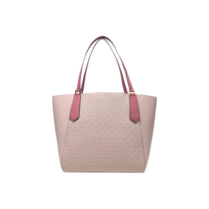 MICHAEL KORS PVC Cow Leather Patchwork Handbag Large Size Women's Pink-2