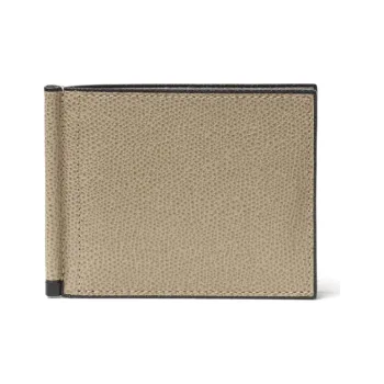 Valextra Calfskin Card Holder Men's Oyster