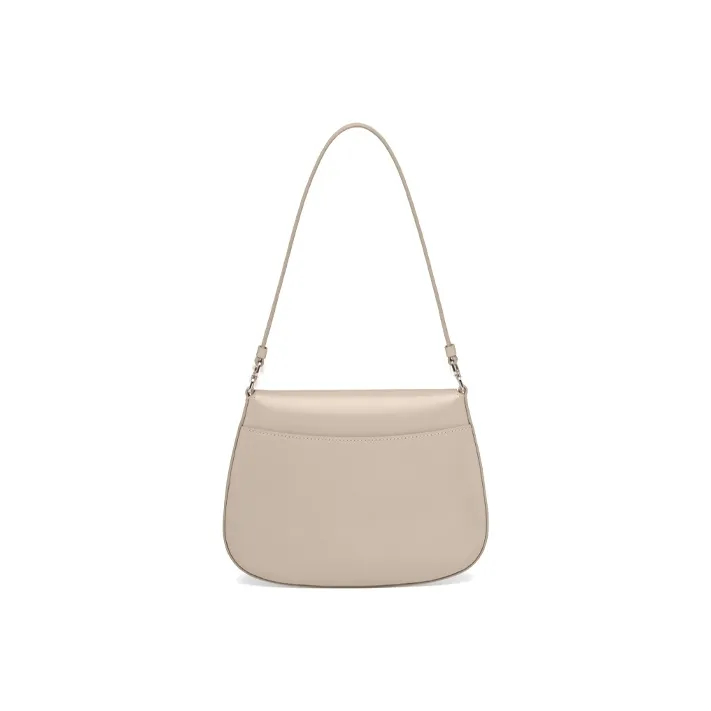 PRADA Cleo Leather Shoulder Bag, Crossbody Bag Trumpets Women's Desert Beige-2