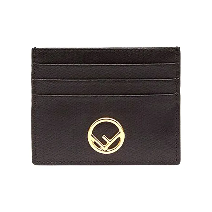 FENDI Calfskin Card Holder Card Holder Women's Black-0