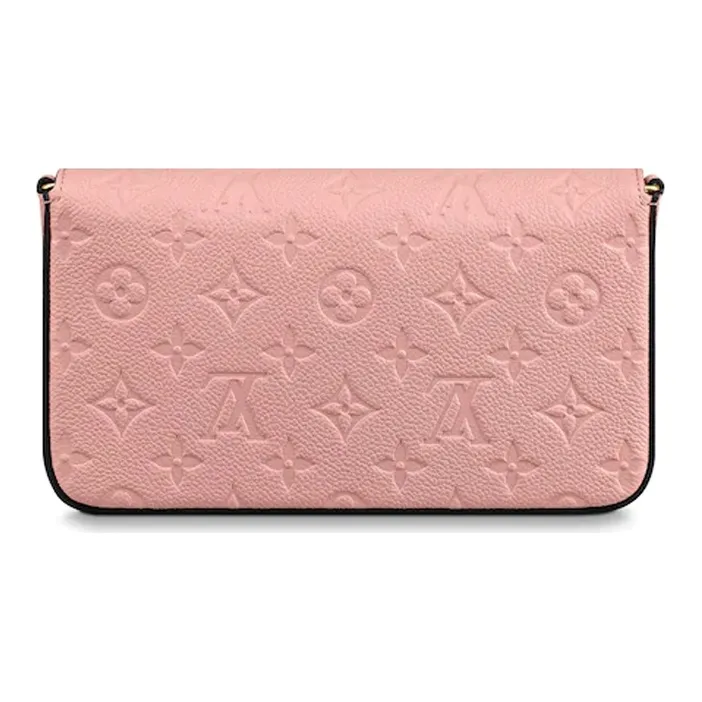 LOUIS VUITTON Félicie Pochette Monogram Empreinte Rose Poudre-1