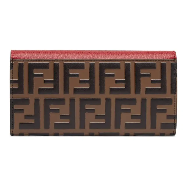 FENDI First Calfskin Shoulder Bag, Crossbody Bag Women's Brown/Red-2