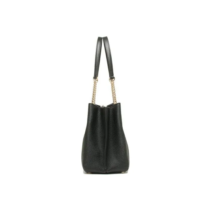 MICHAEL KORS Teagen Leather Shoulder Bag, Handbag Regular Women's Black-1