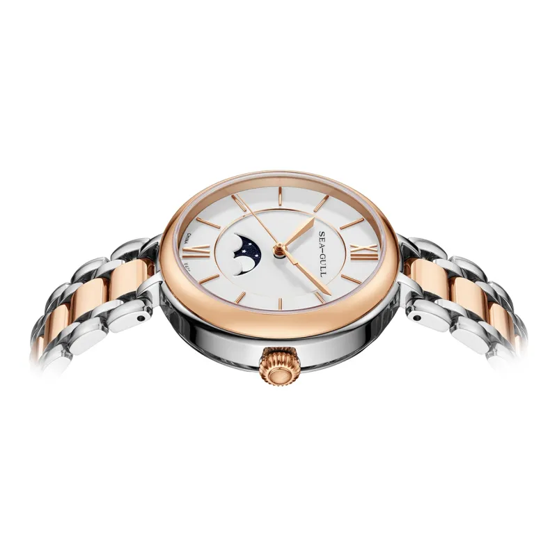 Sea-Gull Collection Automatic Mechanical Movement Steel Strap Watch Women's Watch White Dial-2