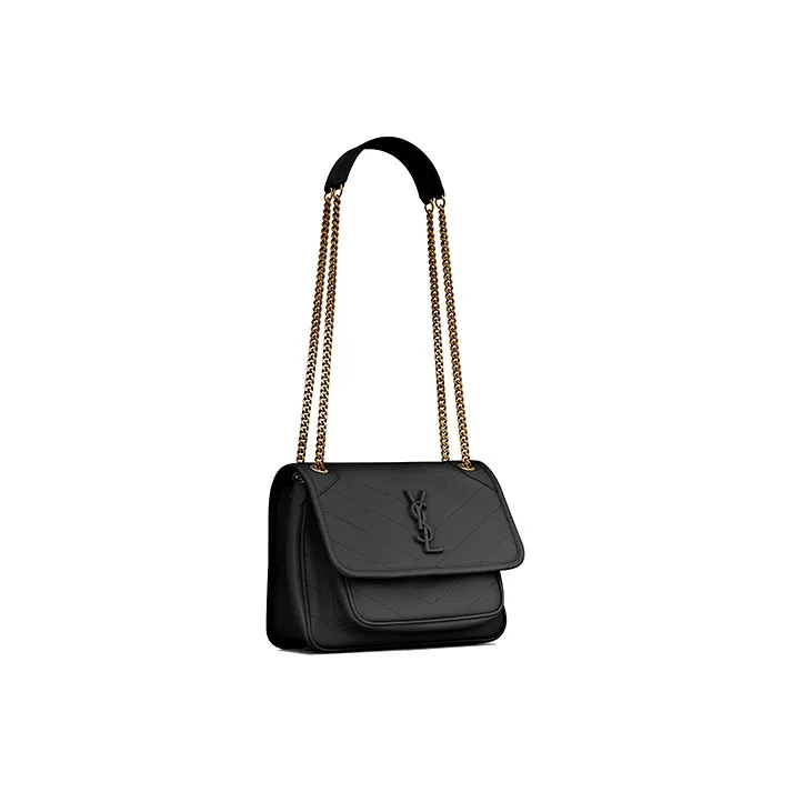 SAINT LAURENT Quilting Lambskin Hobo Bag, Chain Bag, Shoulder Bag, Crossbody Bag Mini Women's Black-4