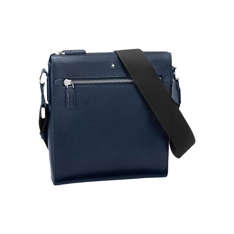 MONTBLANC Leather Shoulder Bag Crossbody Bag Men's Dark Blue-0