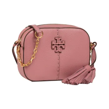 TORY BURCH McGraw Leather Camera Bags Shoulder Bags Regular Women's Pink