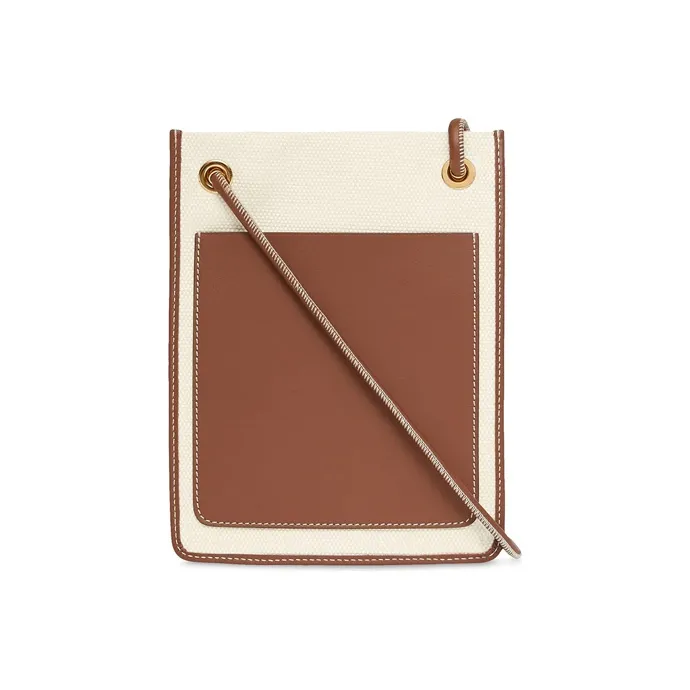 Burberry Pocket Bag Leather Tote Bag Shopping Bag Cell Phone Pouch Shoulder Bag Crossbody Bag Mini Women's White-1