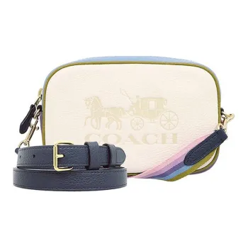 COACH Jes Leather Camera Bag Shoulder Bag Crossbody Bag Small Size Women's White