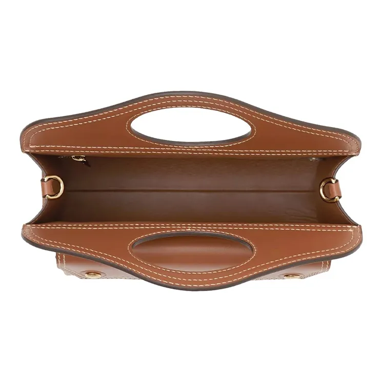 Burberry Leather Handbag Mini Women's Malt Brown-3