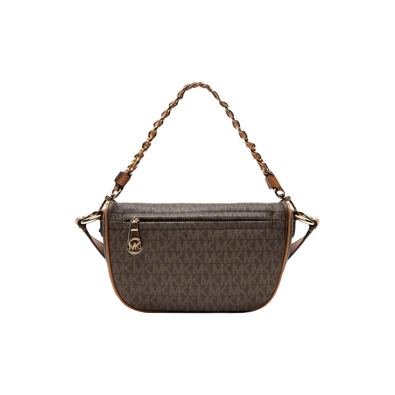 MICHAEL KORS MICHAEL KORS Luggage Collection Calfskin Shoulder Bag, Crossbody Bag, Handbag Women's Brown-5