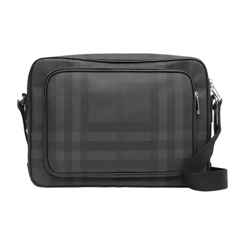 Burberry Nylon Fabric One Shoulder Handbag Crossbody Bag Regular Men's Charcoal Black