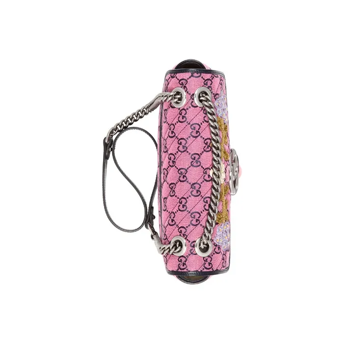 GUCCI Marmont Quilted Canvas With Leather Trim Canvas Bag, Crossbody Bag, Shoulder Bag Women's-5