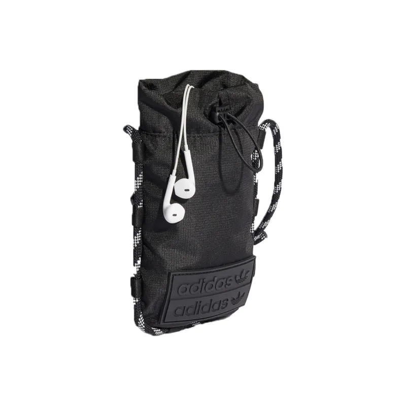 Adidas Originals Recycled Material Sports Bag, Coin Purse, Card Holder, Shoulder Bag Unisex Black-1