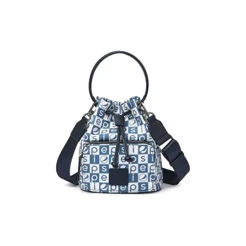 Pepsi Nylon Bucket Bag, Crossbody Handbag Large Size Women's Sky Blue