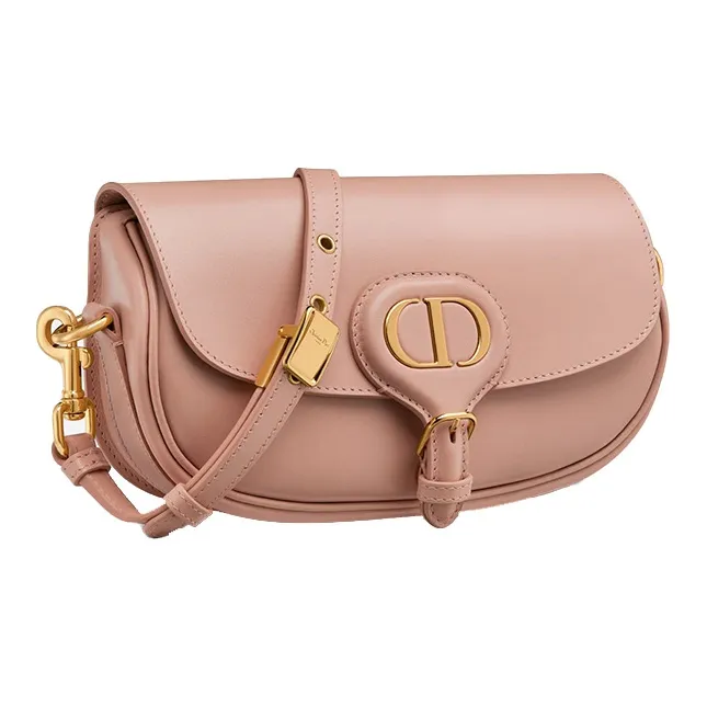 DIOR Bobby Smooth Cow Leather Crescent Bag, Handbag, Shoulder Bag, Crossbody Bag Women's Pink-1