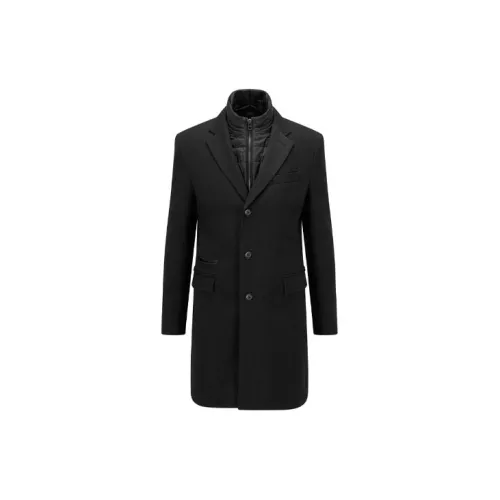 HUGO BOSS Coats Men Dark Gray