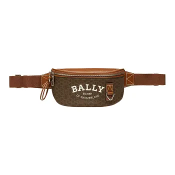 BALLY TPU Coin Purse Wallet Fanny Pack Men's Coffee