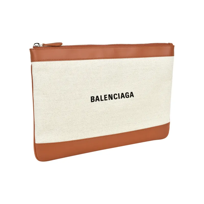 Balenciaga Canvas Bag Clutch Women's Ecru-1