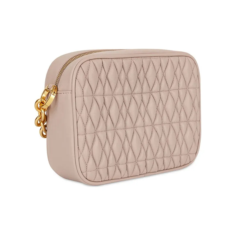 Furla Cometa Calfskin Small Square Bag Camera Bag Shoulder Bag Crossbody Bag Mini Women's Pink-1