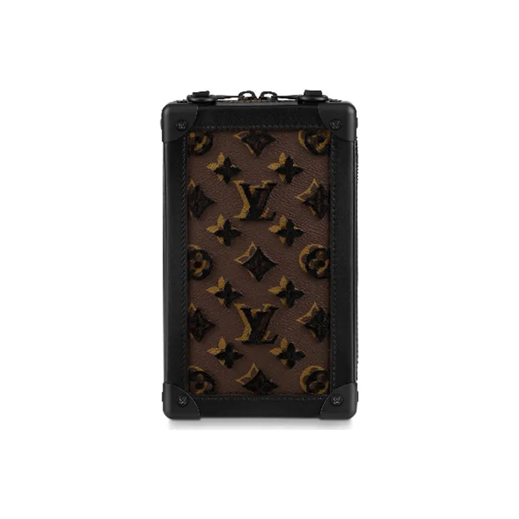 LOUIS VUITTON Vertical Soft Trunk Monogram Tuffetage Black-0