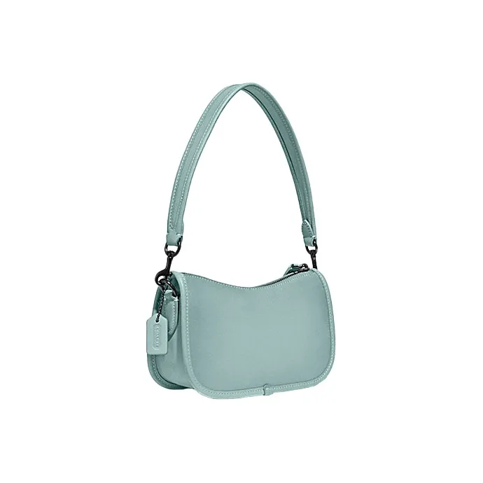 COACH Cow Leather Crescent Bag Mahjong Bag Shoulder Bag Handbag Shoulder Bag Women's Mint Green-1