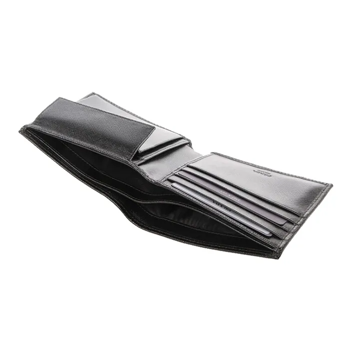 PRADA Calfskin Wallet Men's Black-4
