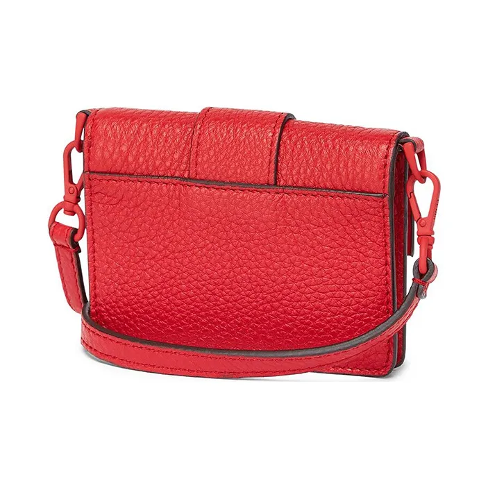 FENDI Baguette Calfskin Necklace Pouch, Shoulder Bag, Crossbody Bag, Clutch Mini Men's Red-1