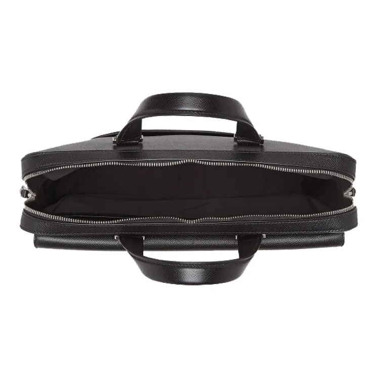 FERRAGAMO Leather Briefcases Men's Black-2